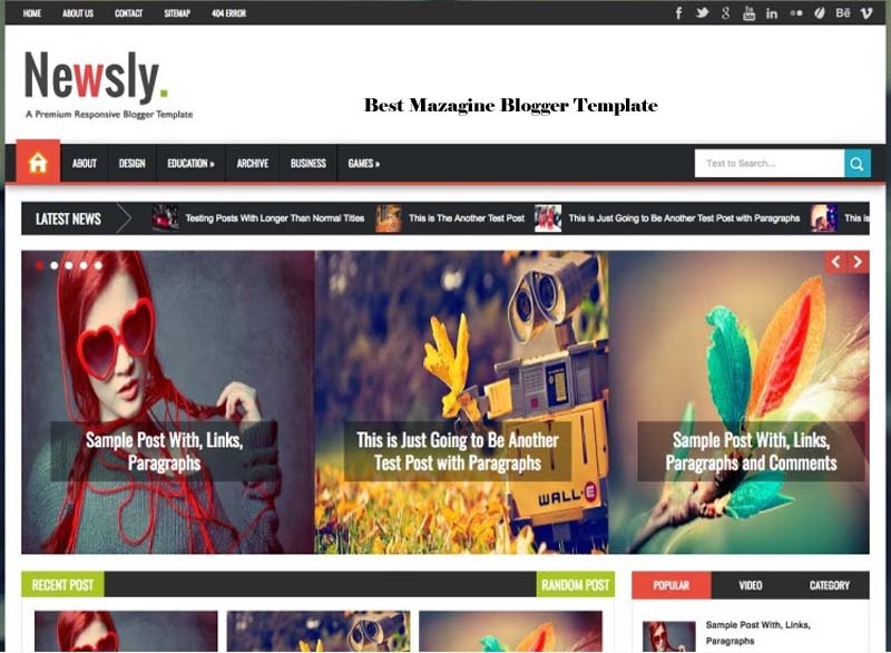 newsly blogger template