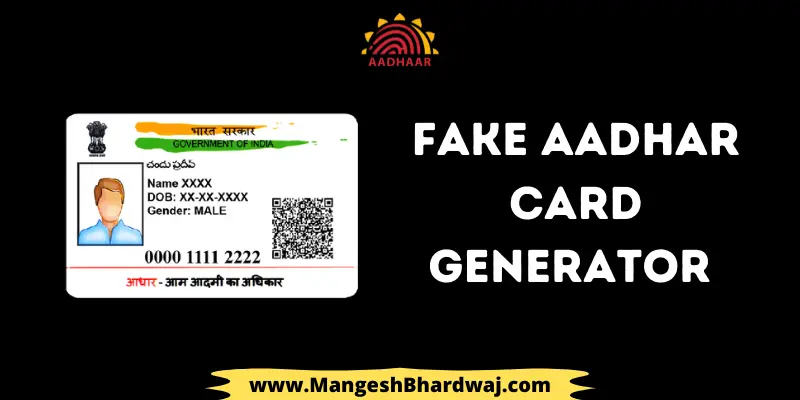 Free Aadhar Card Generator